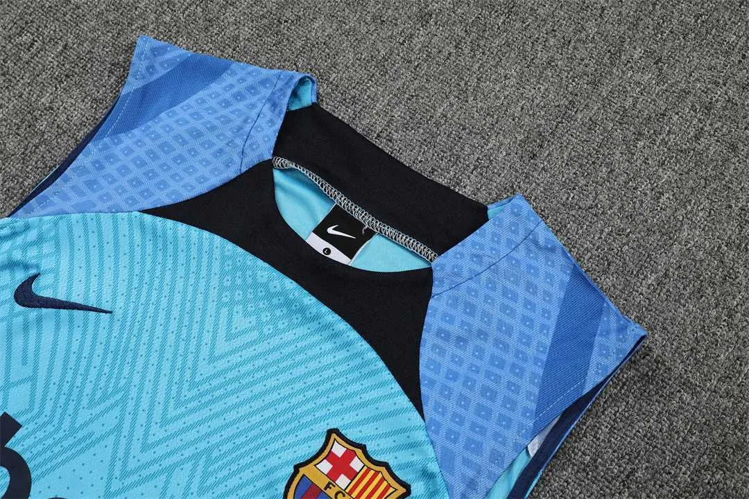 22-23 Barcelona vest training suit kit blue 11