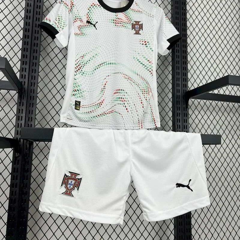 25-26 Portugal Away Kid Kits Youth Apparels Soccer AAAAJersey Yupoo 2