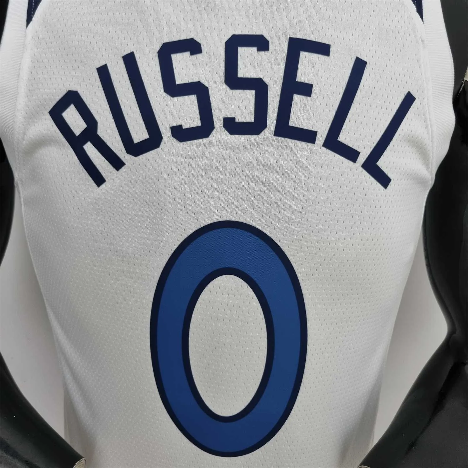 75th Anniversary Minnesota Timberwolves Russell #0 Royal White NBA Jersey 6