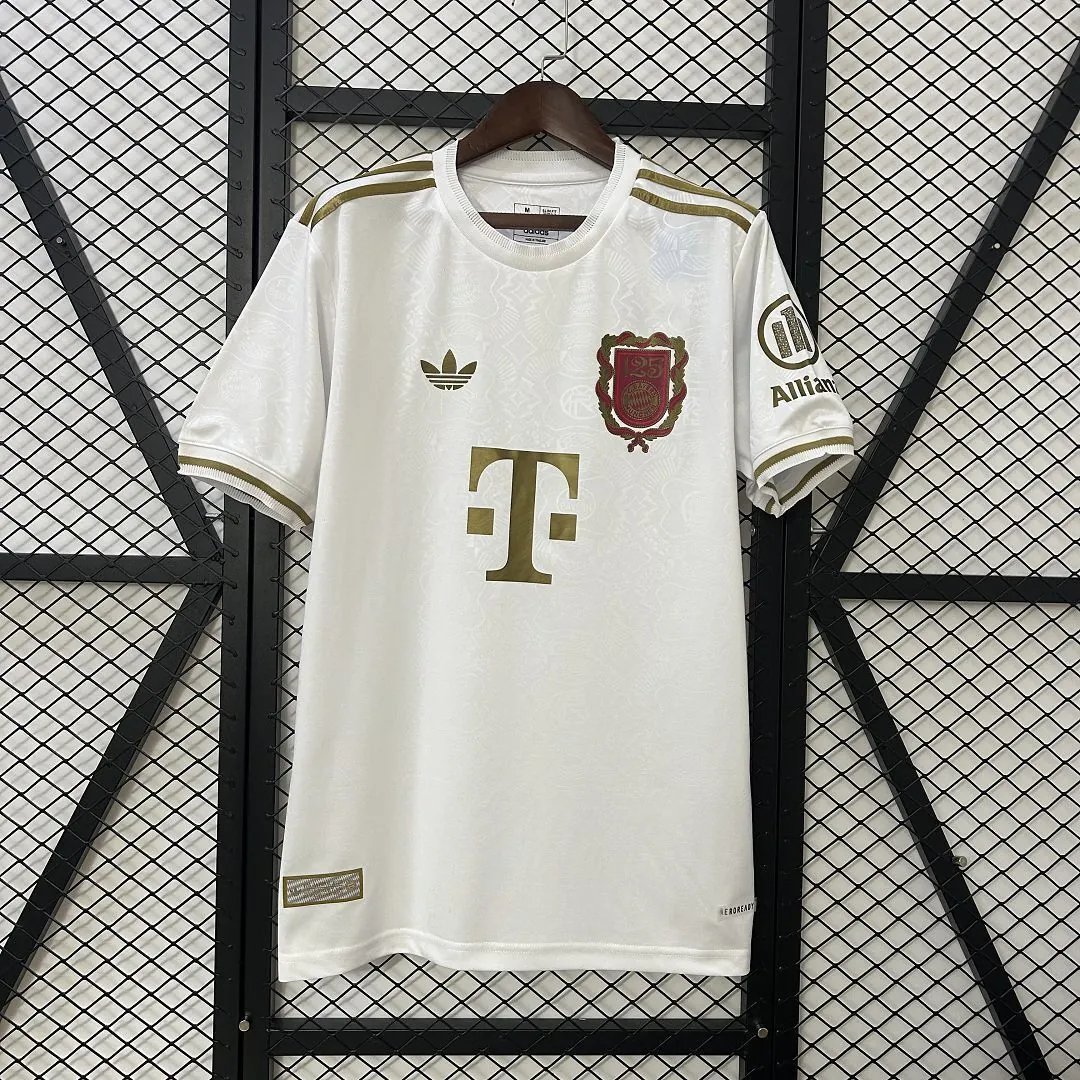 24-25 Bayern Munich 125th Anniversary White Kit Soccer T-Shirt AAAAJersey Dropship Yupoo 6