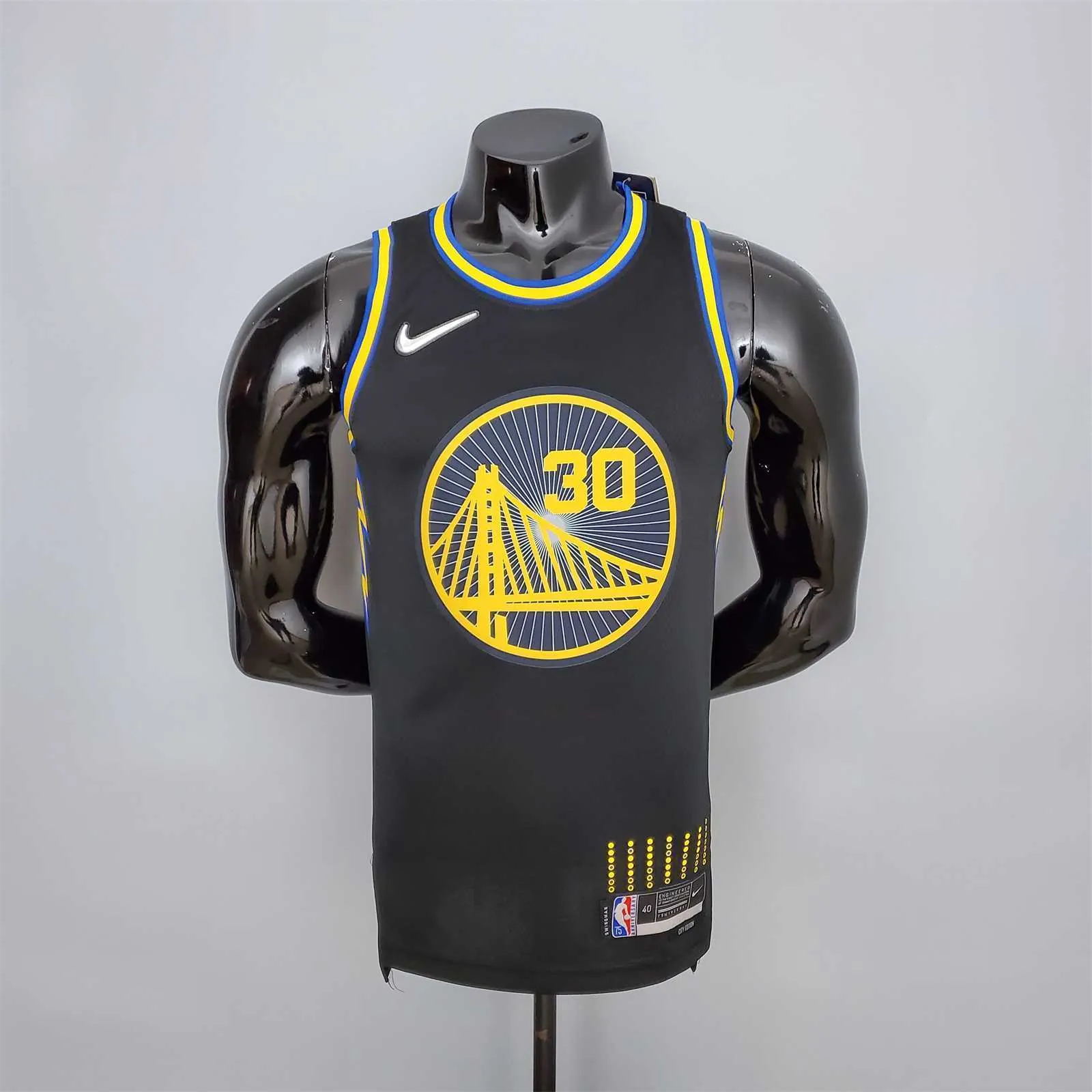 75th Anniversary Curry #2974 Warriors Black 9