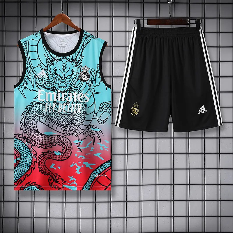 24-25 Real Madrid Dragon Training Vest Kits(Top+Shorts) Football Replicas Yupoo 2