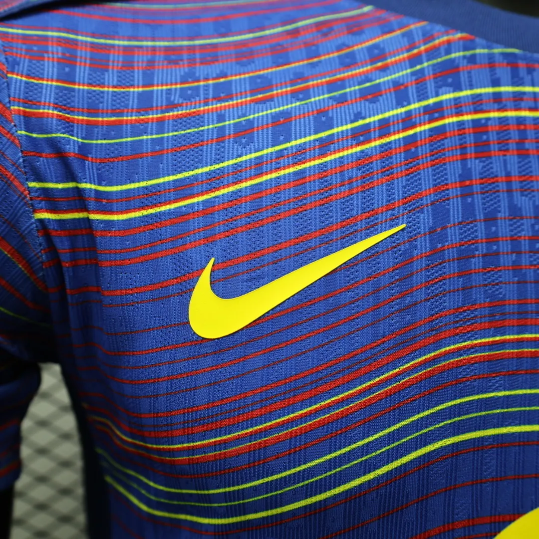 25-26 Barcelona Pre-Match Kit Player Version Striped Shirt Soccer AAAAJersey Yupoo 3