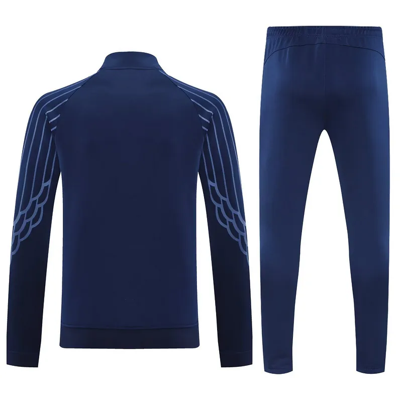 25-26 PSG Navy Football Tracksuits Long Jacket Suits 3
