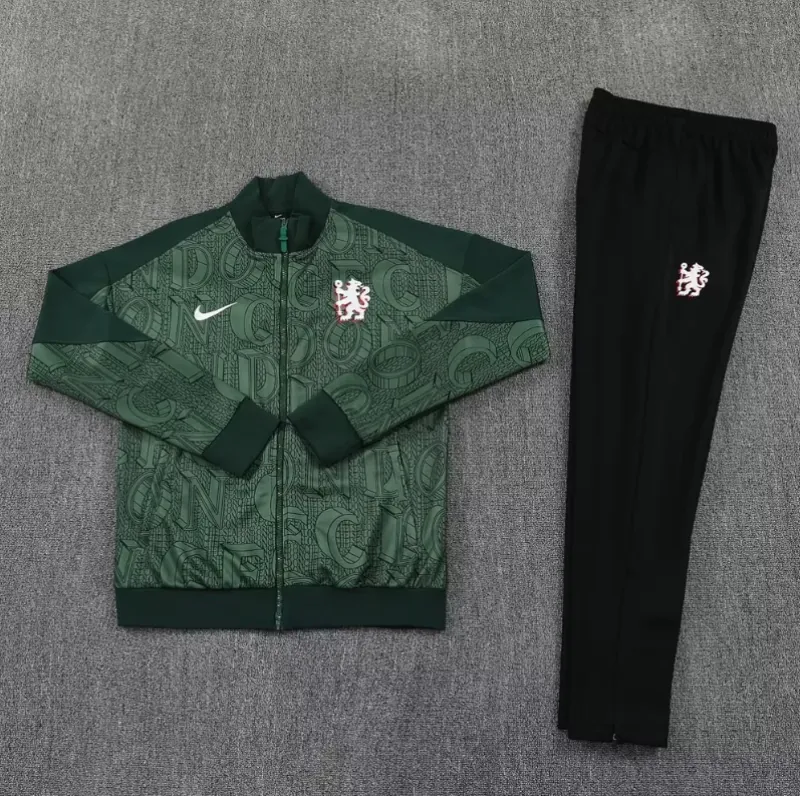 25-26 Chelsea Green Football Kit Tracksuits Long Jacket Suits AAAAJersey Supply Yupoo 1