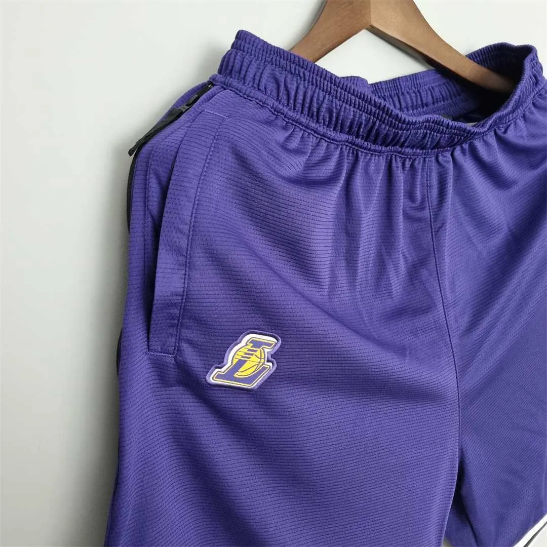 2022 Los Angeles Lakers NBA US Training Shorts Purple 1