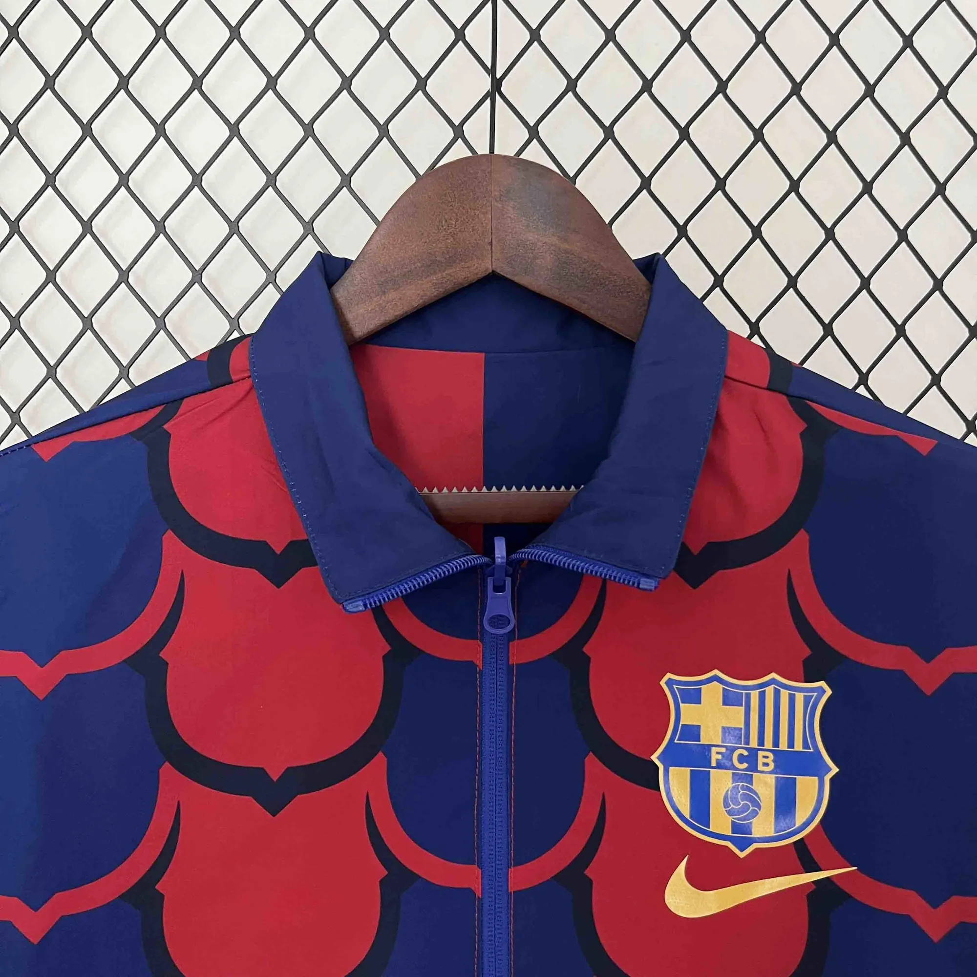 23-24 Barcelona Trench Coat Reversible Windbreaker Double-Sides Jacket AAAAJersey Yupoo 4