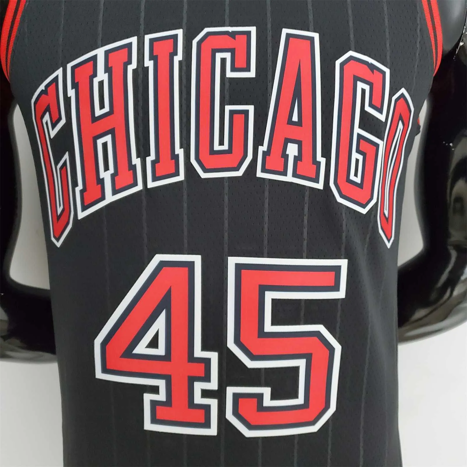 75th Anniversary Jordan #45 Bulls Flyers Black NBA Jersey 8