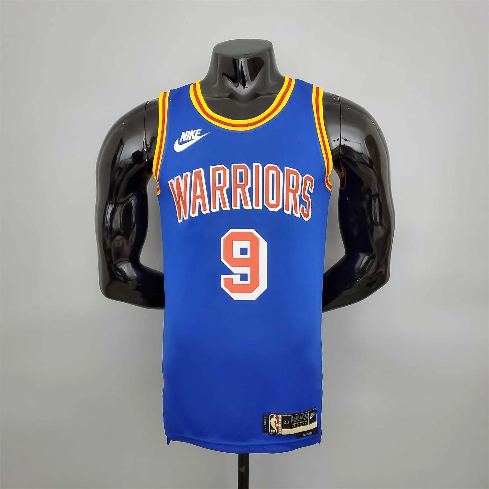 75th Anniversary Iguodala #9 Warriors Retro Edition Blue 8