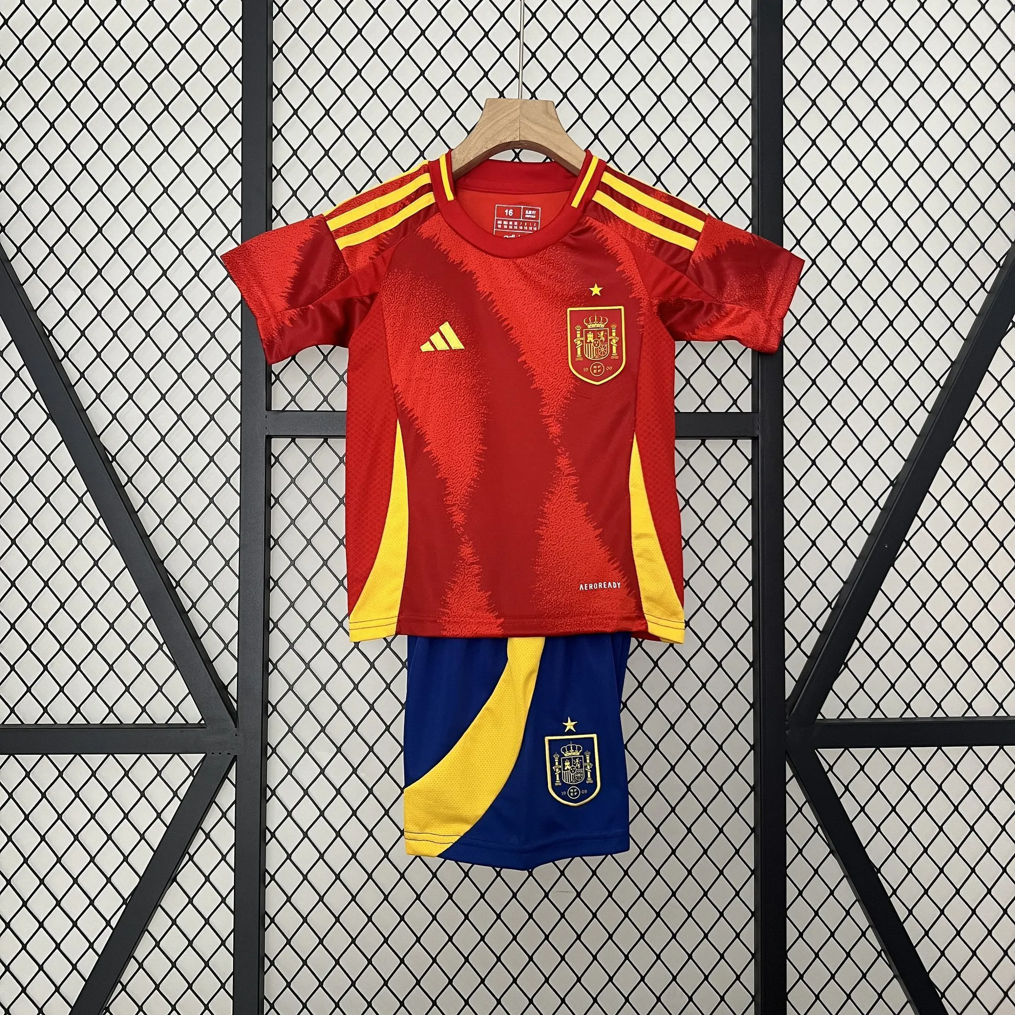 2024 Spain Home Kid Kits Children Sets Football AAAAJersey Yupoo 11