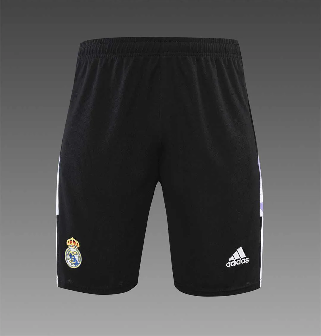 22-23 Real Madrid training suit short sleeve kit white and blue colorblock 12