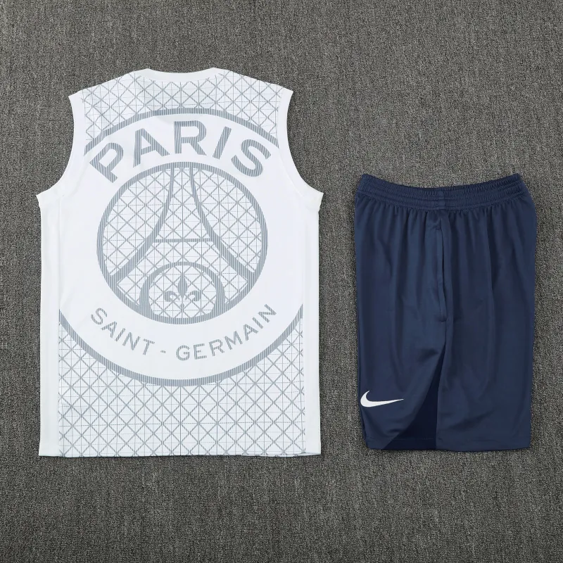 25-26 PSG Training Soccer White Vest Suit AAAAJersey Supply Yupoo 2