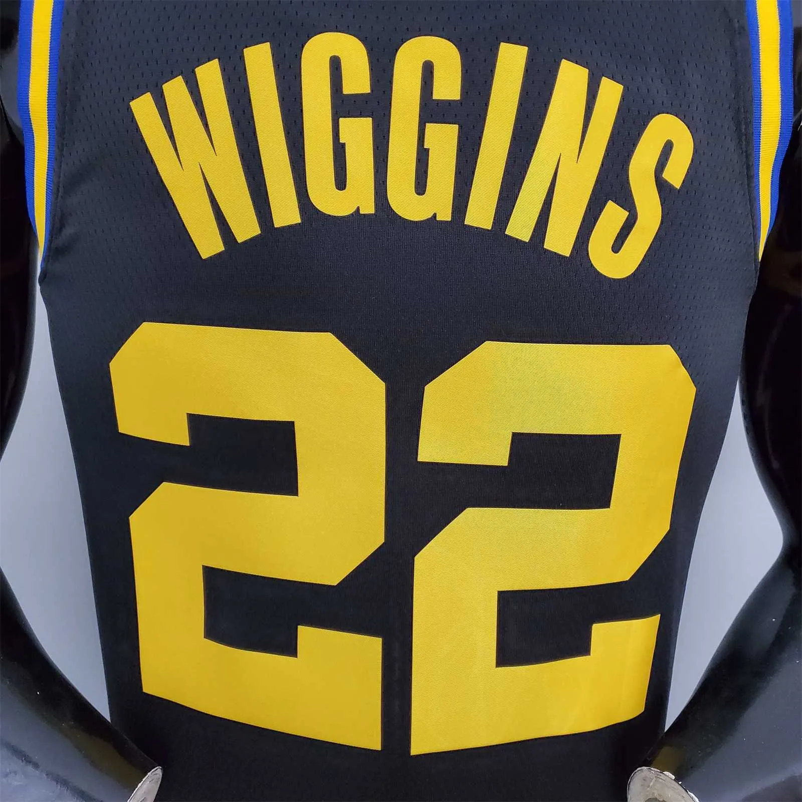 2022 75th Anniversary Wiggins #22 Warriors City Edition Black 4