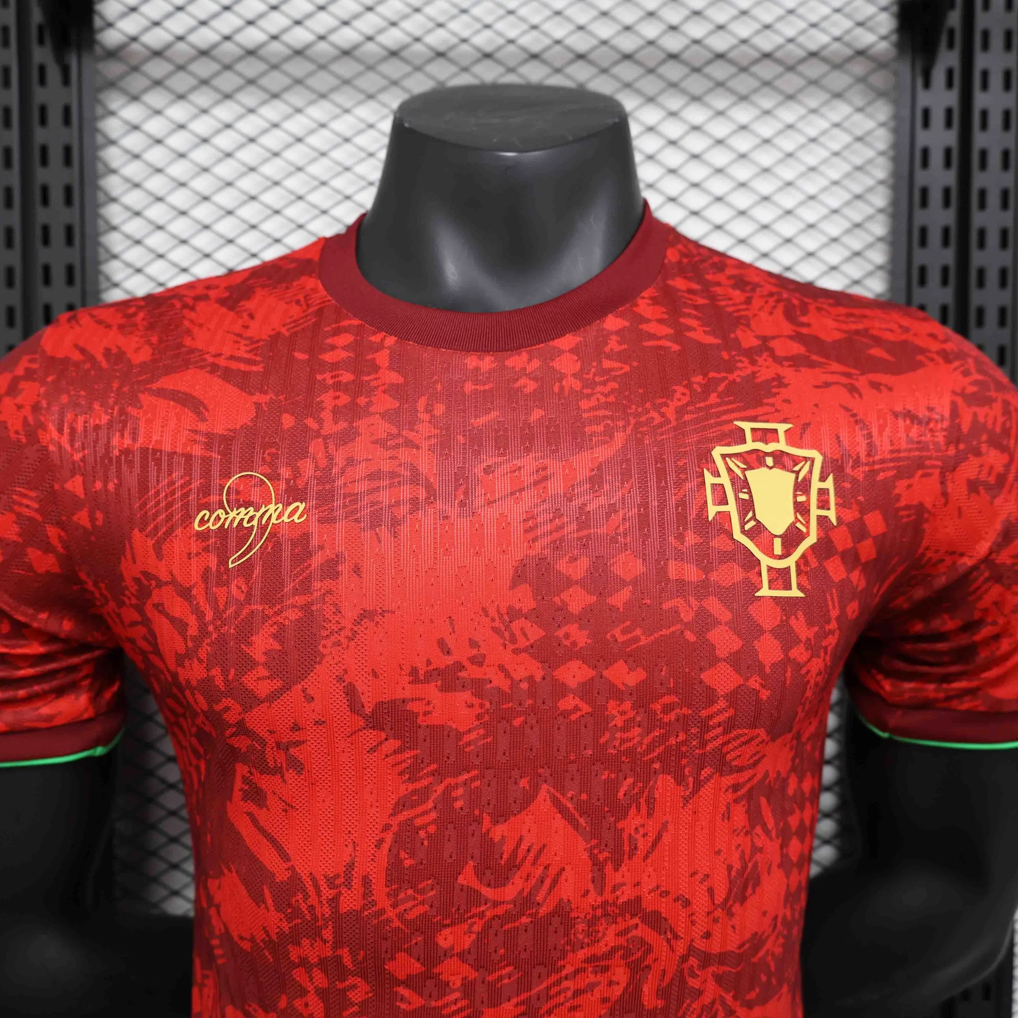 2025 Portugal Red Flower Special Edition Player Version Shirt AAAAJersey Supplier Yupoo 2