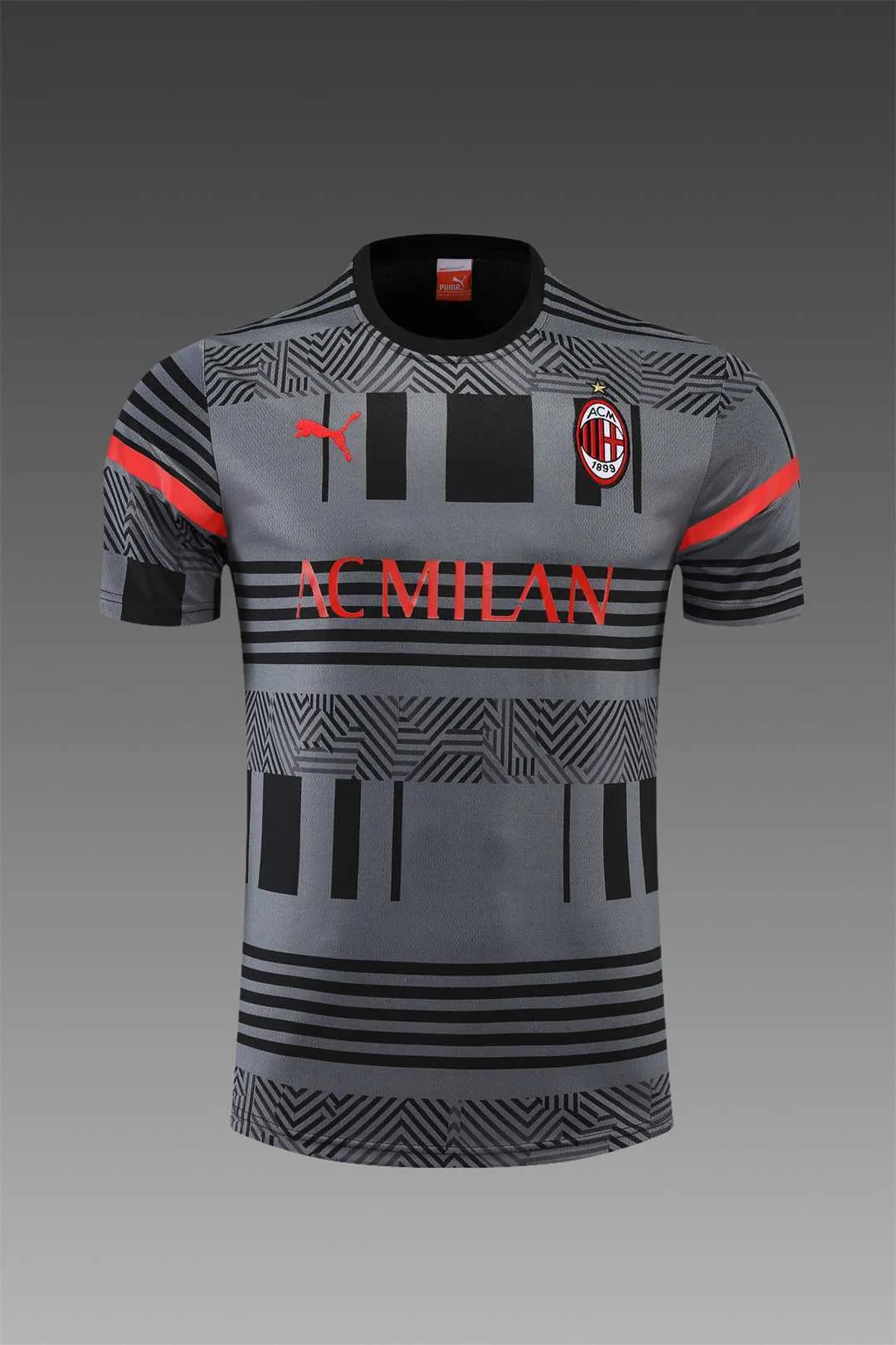 22-23 AC Milan Training Suit Short Sleeve Kit Grey 10
