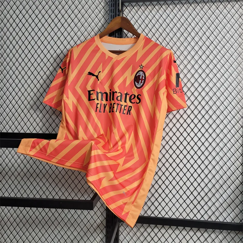 23-24 AC Milan Goalkeeper Orange Size S-XXL Soccer Jersey 7