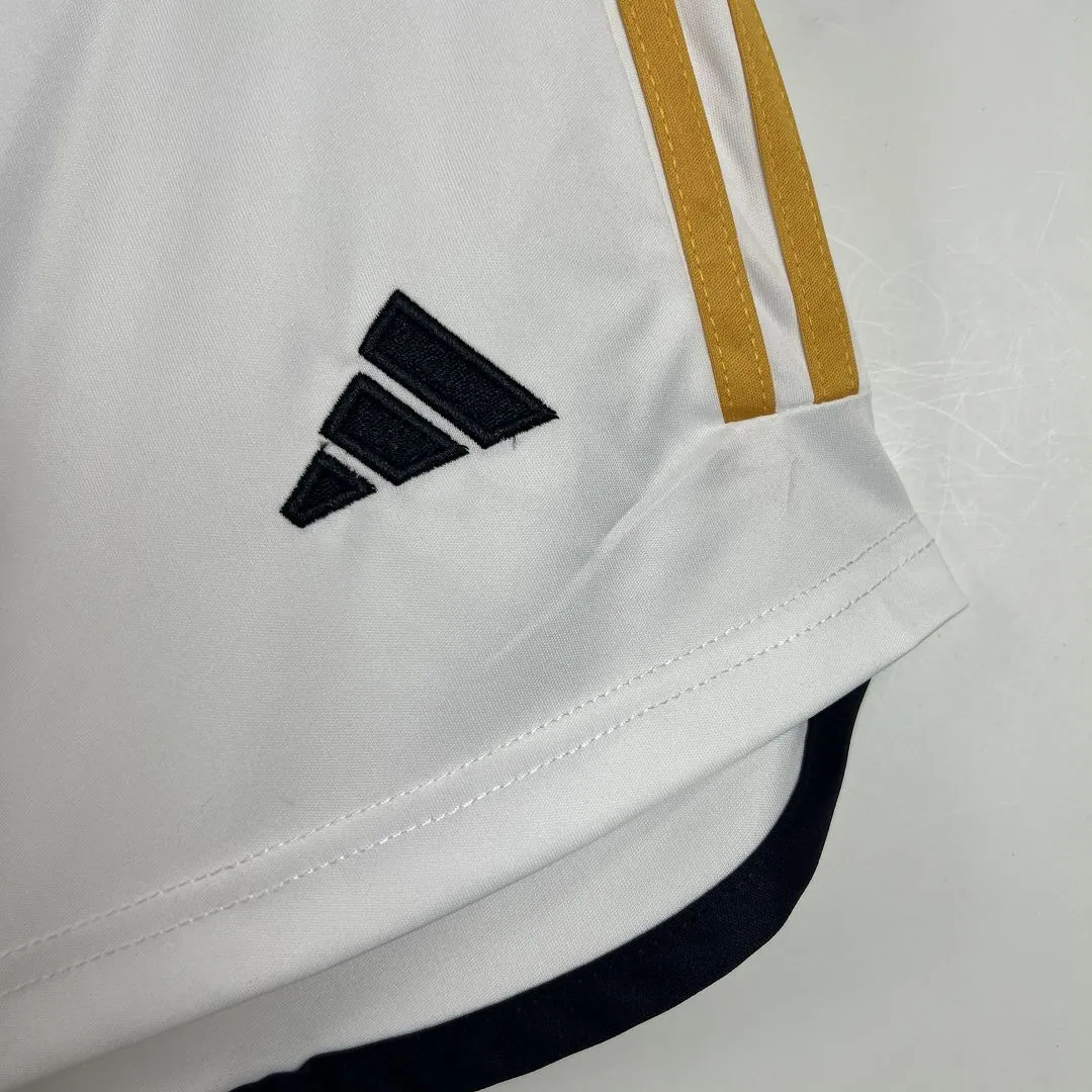 23-24 Real Madrid Home Shorts White Pants Cheap Football Kit 1