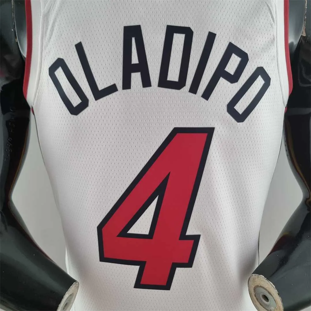 75th Anniversary Miami Heat OLADIPO#4 White NBA Jersey 4