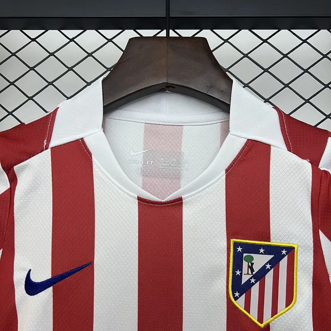 25-26 Atletico Madrid Home Kid Kits Youth Apparels AAAAJersey Dropship Yupoo 1