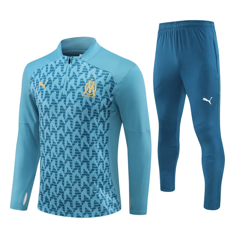 24-25 Marseille Long Sleeve Training Suit Football Shirts 4