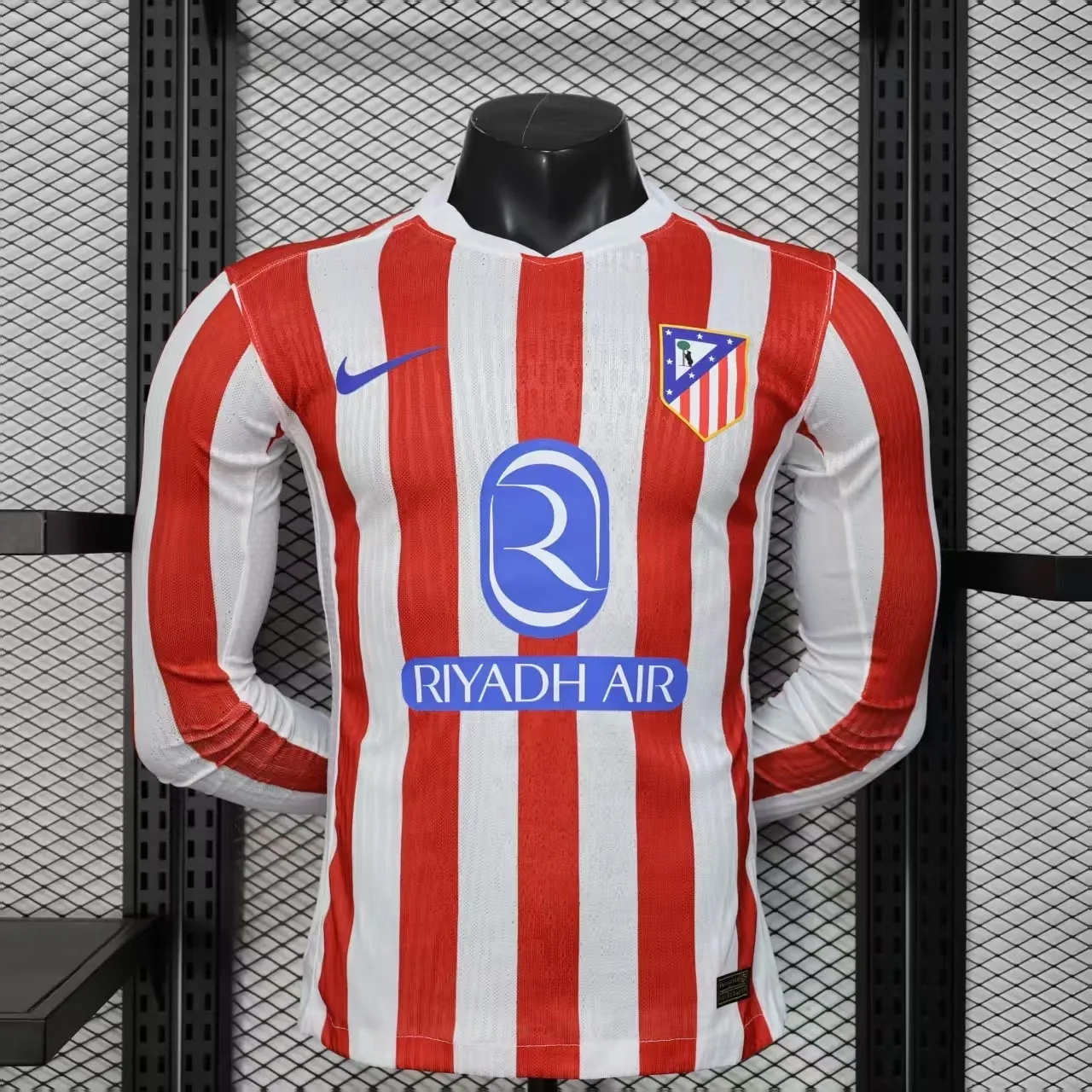 25-26 Atletico Madrid Home Kit Long Sleeve Player Version Shirt AAAAJersey Dropship Yupoo 5