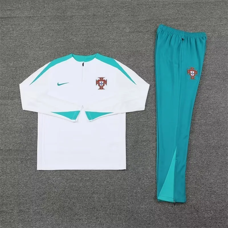 2024 Portugal Player Long Sleeve Training Suit Football Shirts 2