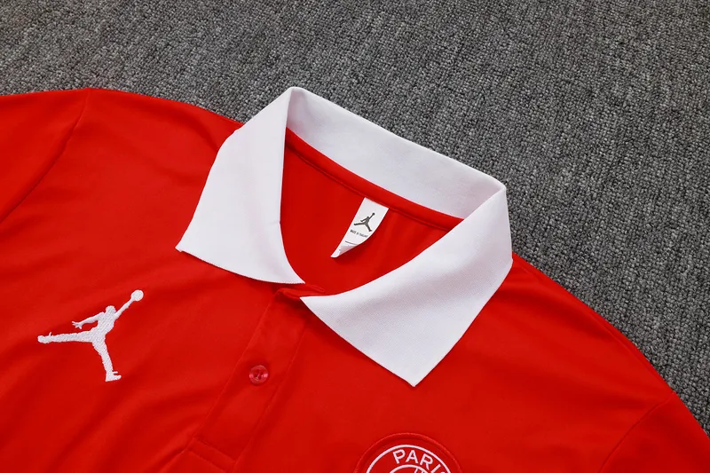 25-26 PSG Polo Red Training Kits Football Tracksuits 4