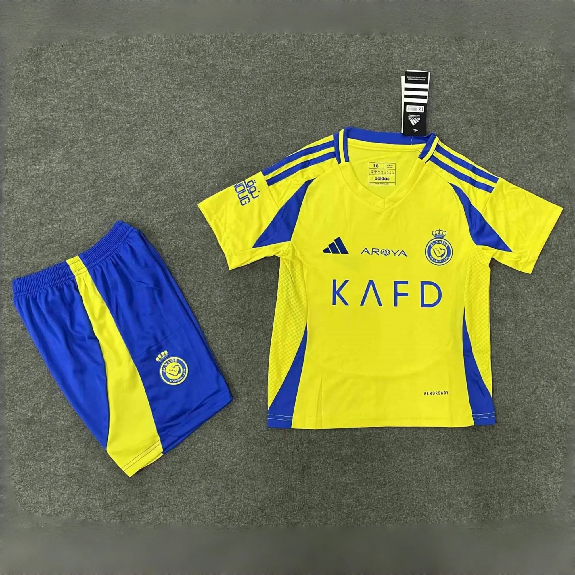 24-25 Al-Nassr Home Kid Kits Youth Apparels Sport AAAAJersey Yupoo 3