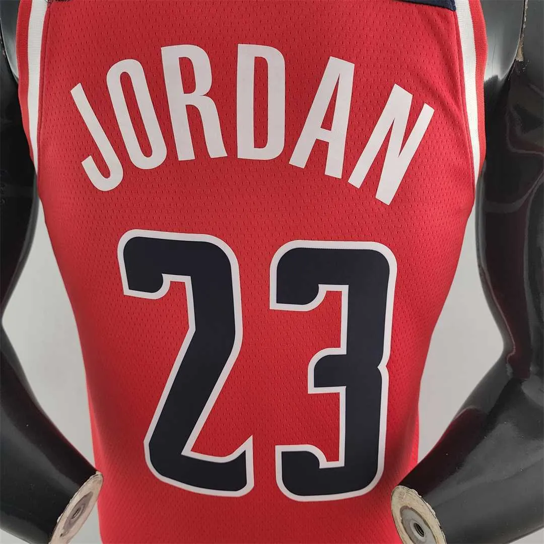 75th Anniversary JORDAN #23 Wizards Red, White and Blue NBA Jersey 9