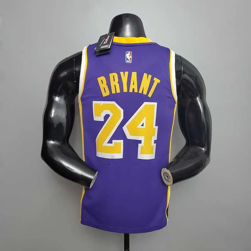 New Lakers Jordan Bryant #24 Theme Purple Round Neck 7