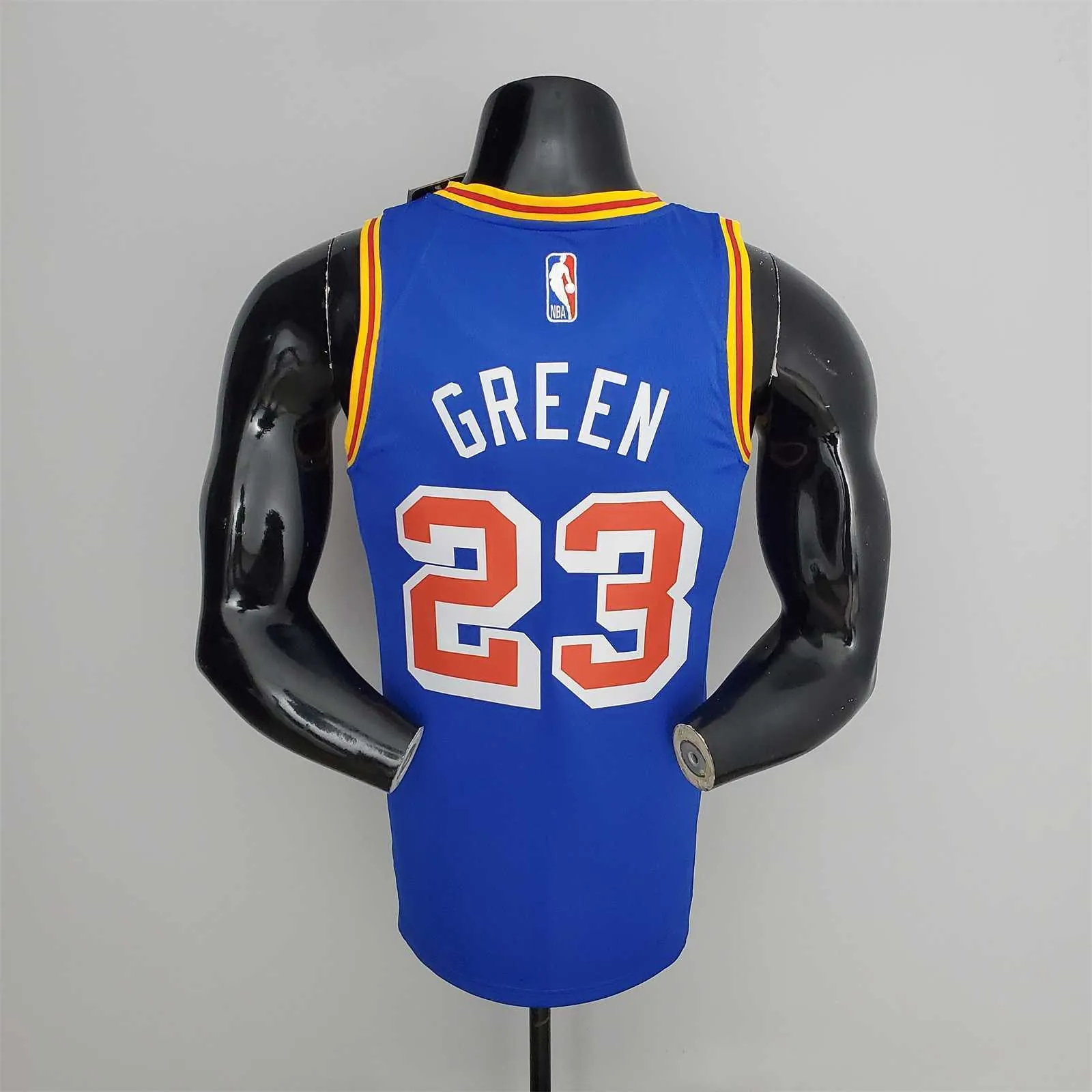 75th Anniversary Green#23 Warriors Vintage Blue NBA Jersey 6
