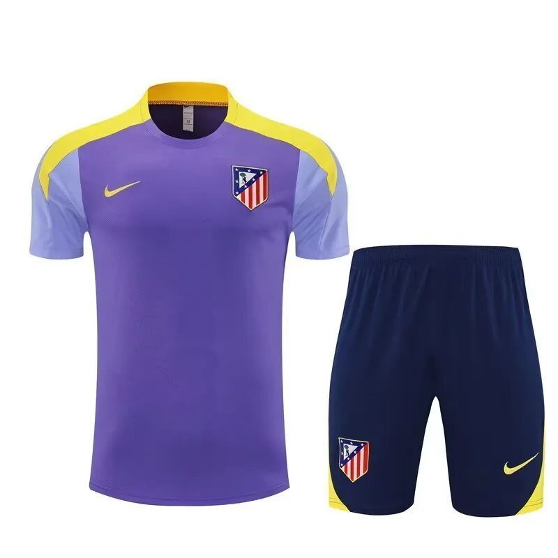 25-26 Atletico Madrid Purple Training Kits Football Tracksuits 7