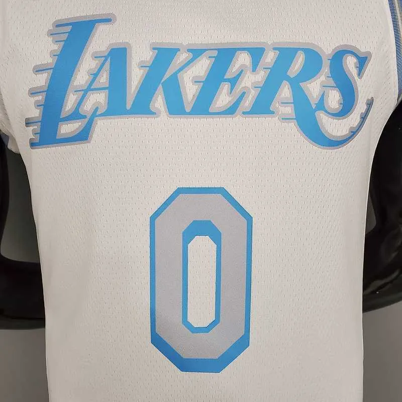 New Lakers KUZMA #0 Crew Neck Retro Limited Edition White 6