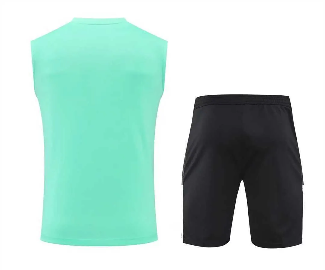 21-22 Arsenal vest training suit kit green 11