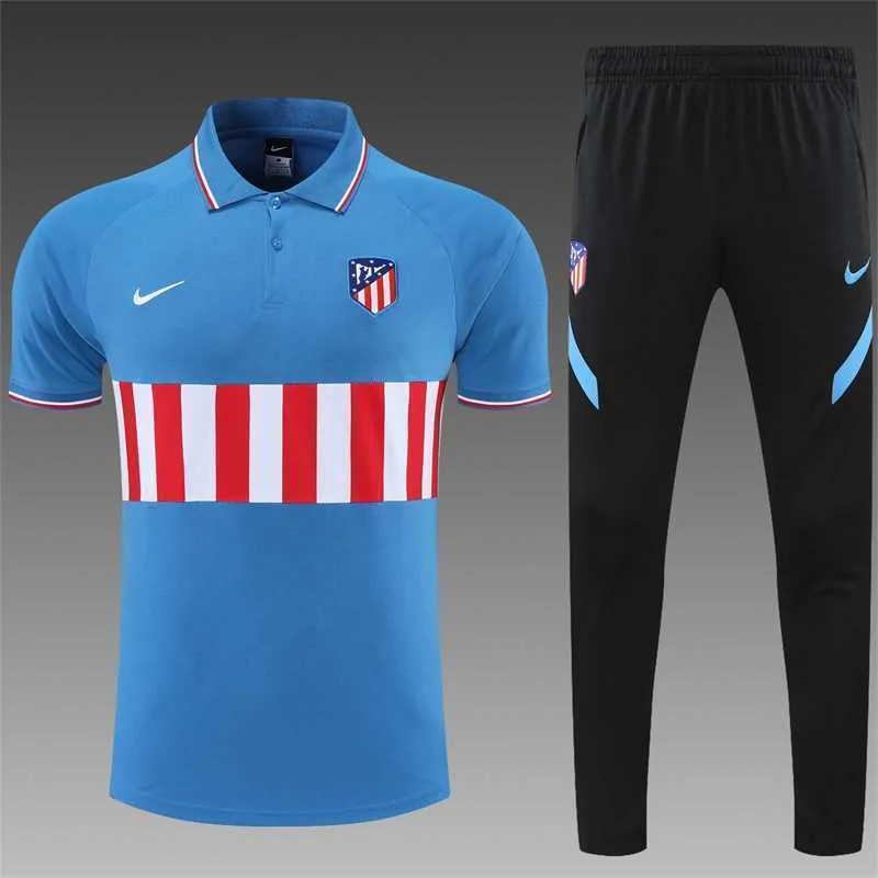Atletico Madrid Polo sky blue with red and white 5