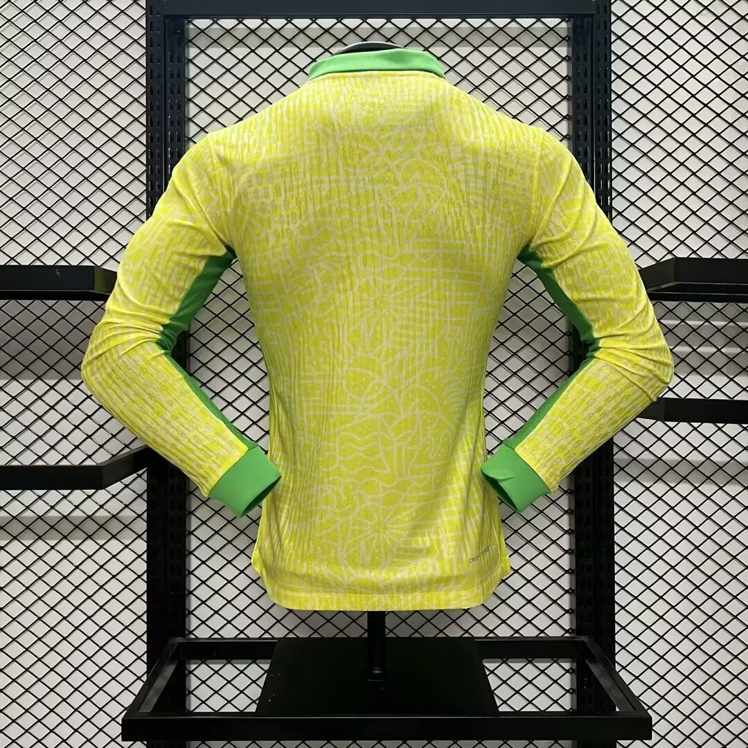 2024 Brazil Home Player Version Long Sleeves Soccer Jerseys Yupoo 1