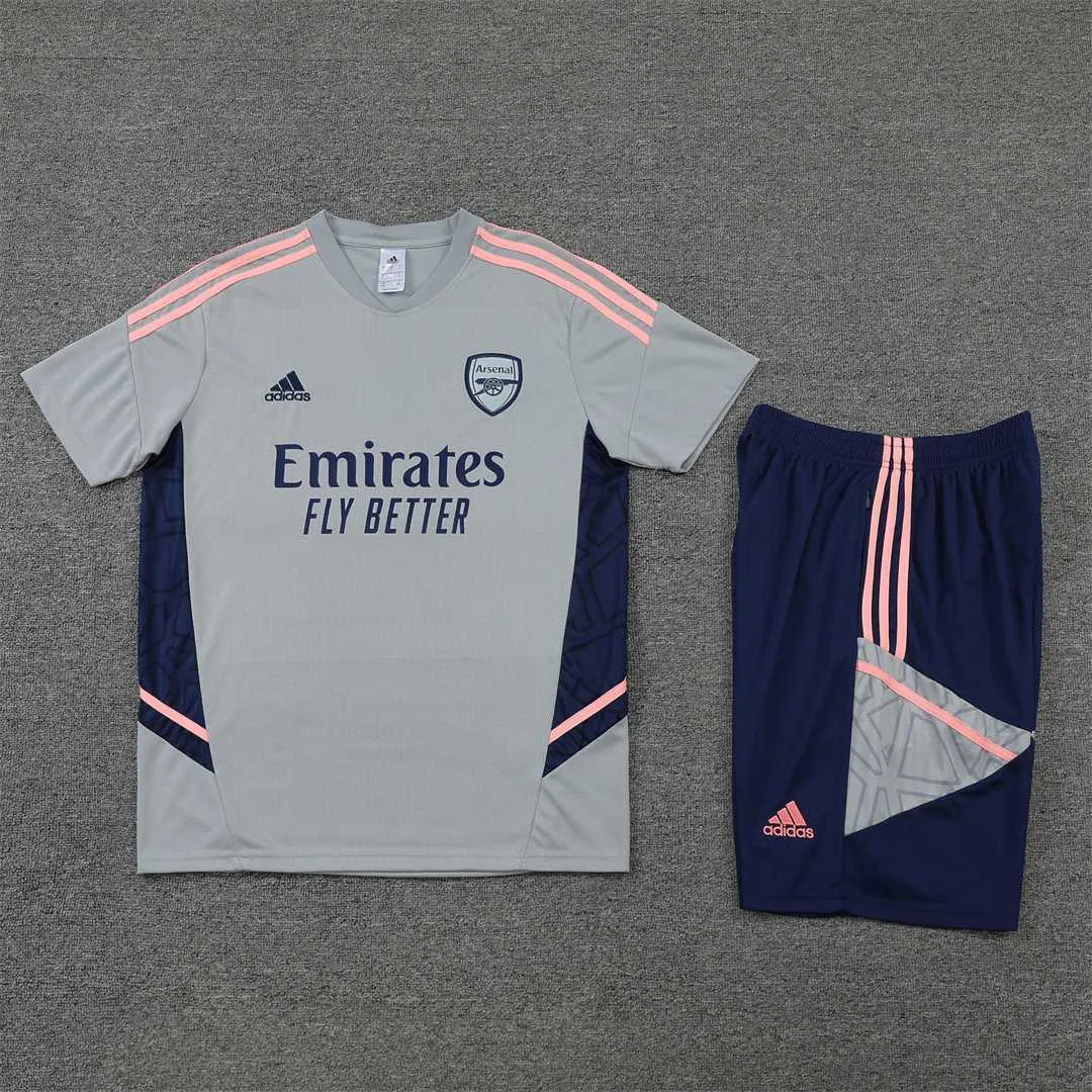 22-23 Arsenal training suit short sleeve kit Grey 17