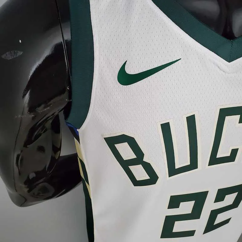 2021 MIDDLETON#22 BUCKS Home White 2