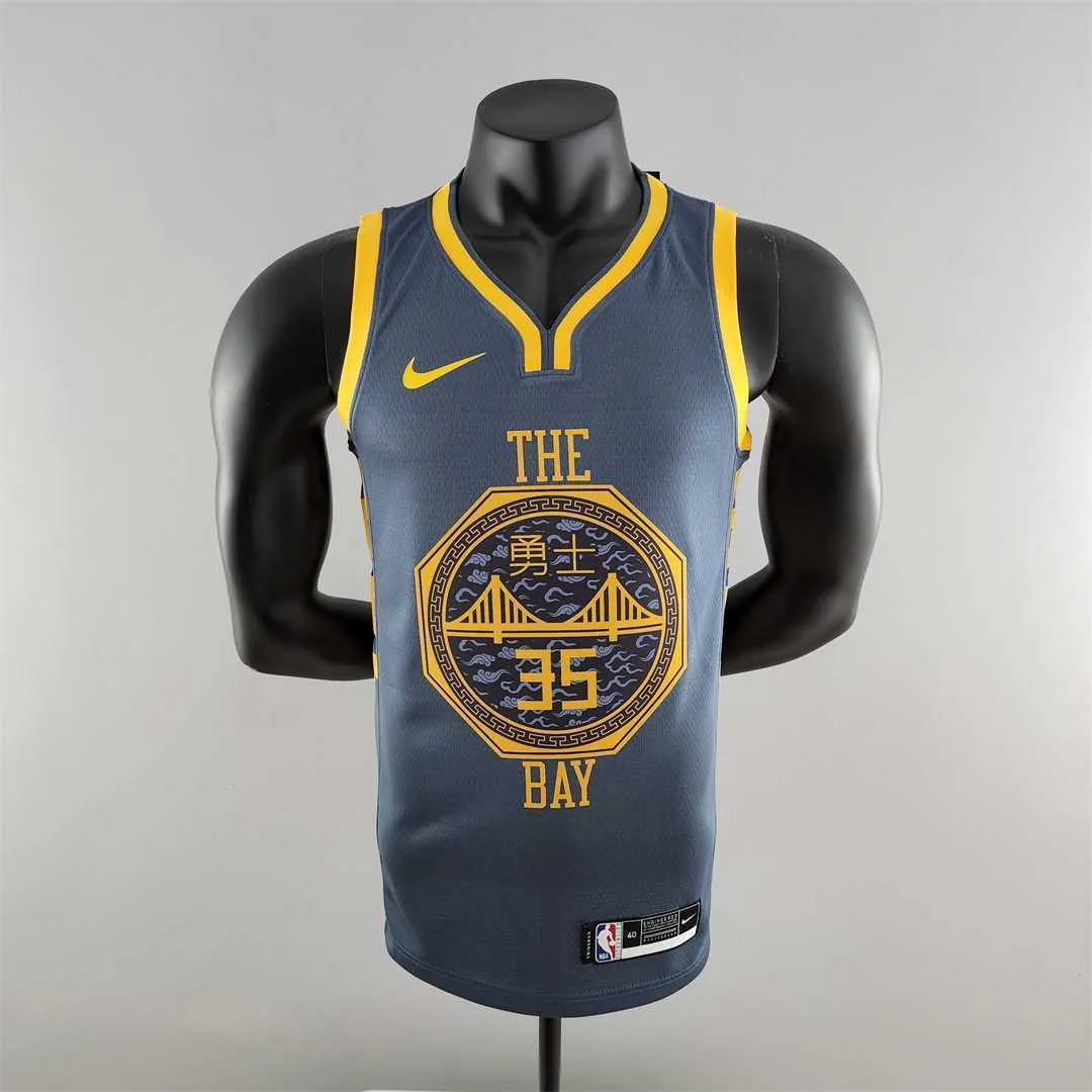 2018 DURANT #35 Golden State Warriors Grey NBA Jersey 10