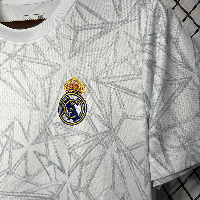 24-25 Real Madrid Pre-match White Training Kit AAAAJersey Wholesale Yupoo 2