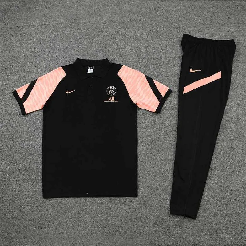Polo PSG black pink-sleeves 11