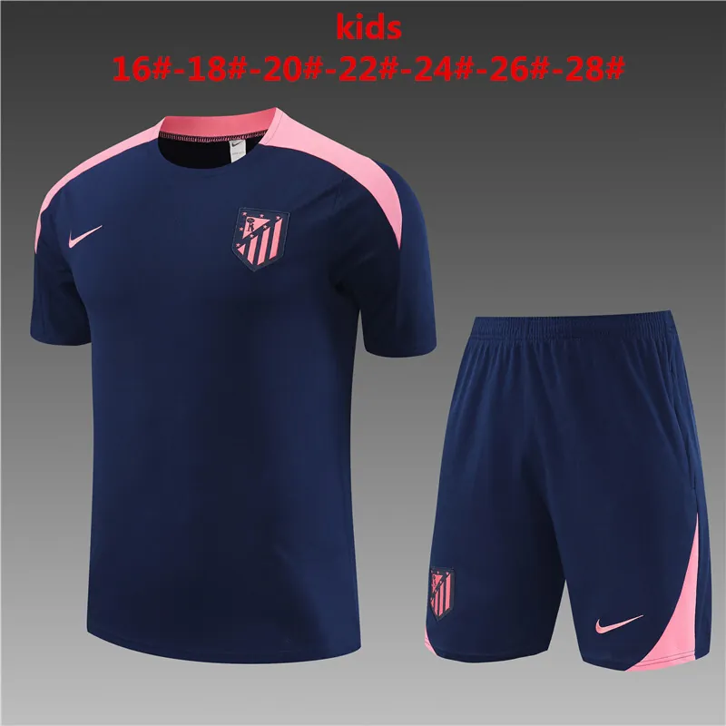 24-25 Atletico Madrid Kids Training Soccer Jerseys Football Shirts 2