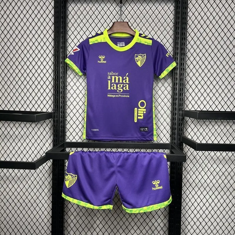 24-25 Malaga Away Kid Kits Youth Apparels Football AAAAJersey Yupoo 7