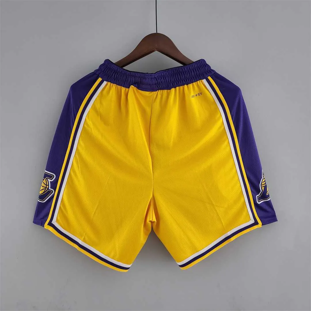75th anniversary Los Angeles Lakers Yellow NBA shorts 5