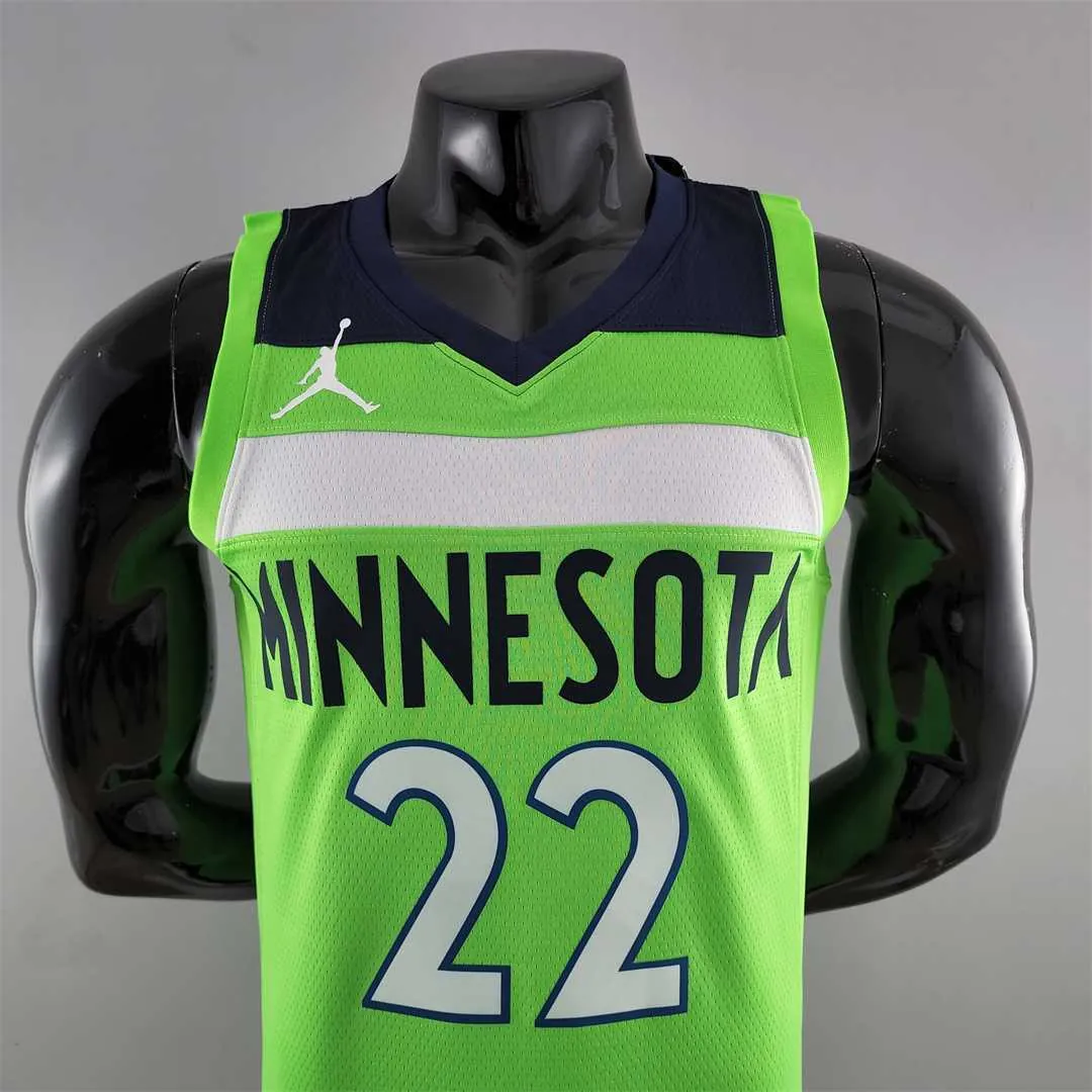 Minnesota Timberwolves Wiggins#22 Air Jordan NBA Jersey Blue 9