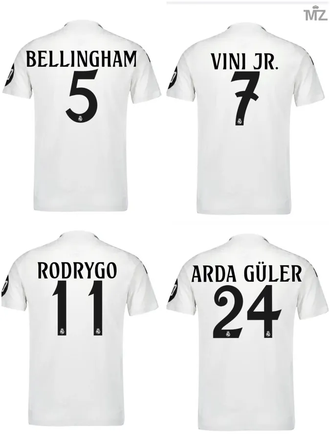 24-25 Real Madrid Home Kit Player Version Shirt With All Kind of Badges Soccer AAAAJerseys Yupo 19