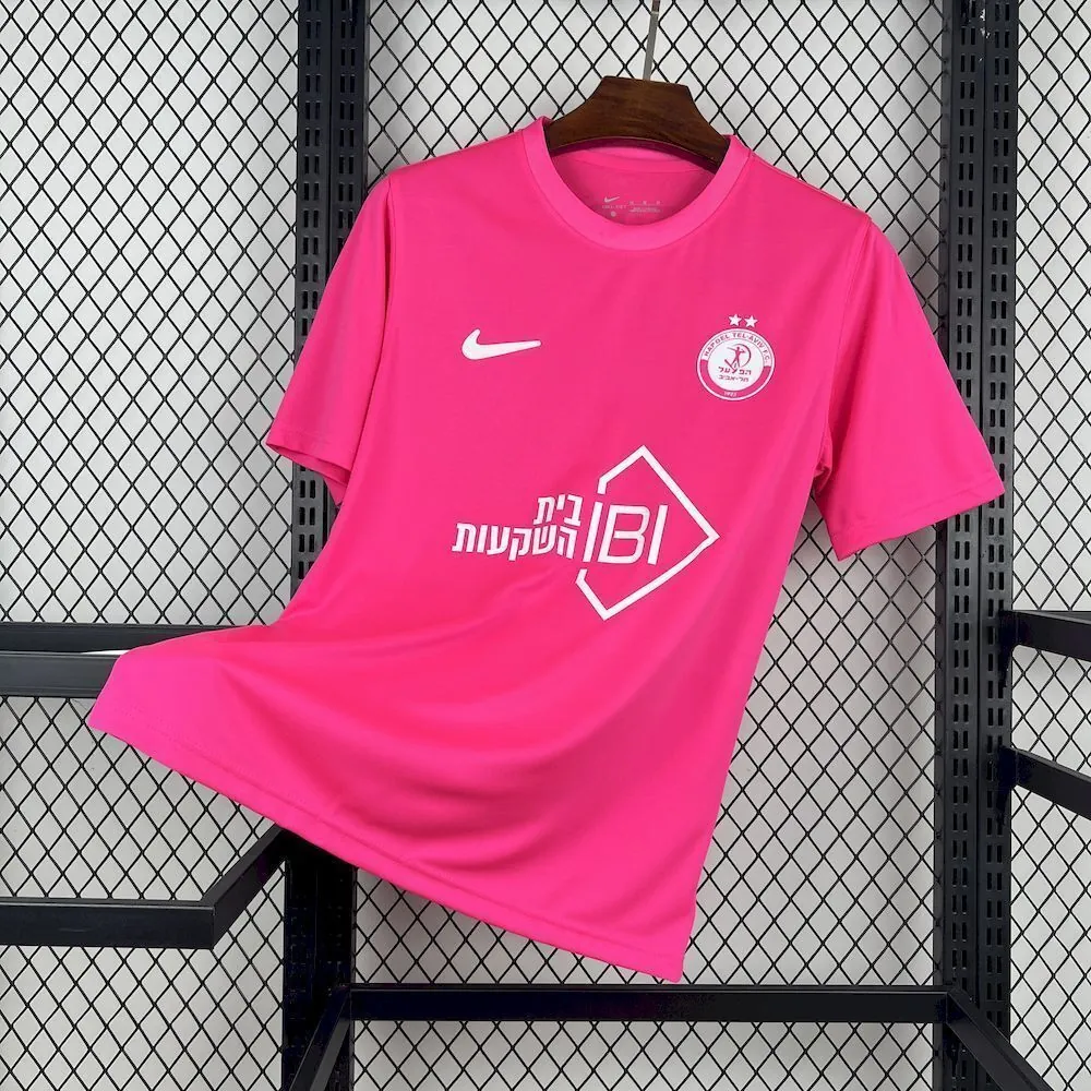 25-26 Hapoel Beer-Sheva Pink Soccer T-Shirt AAAAJersey Wholesale Yupoo 5