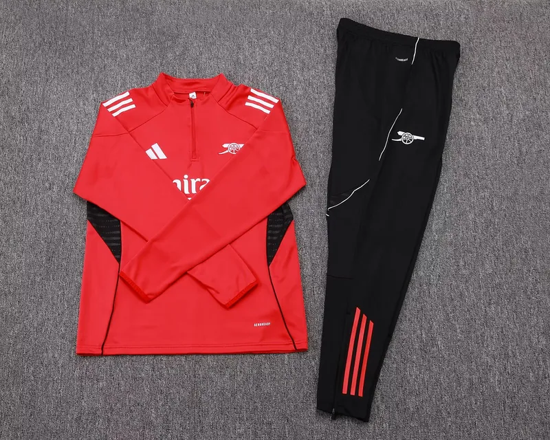 25-26 Arsenal Red Training Kits Long Football Tracksuits 1