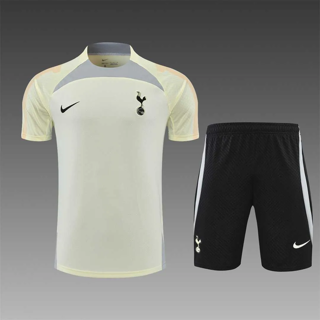 22-23 Tottenham Hotspur training suit short sleeve kit Beige 19