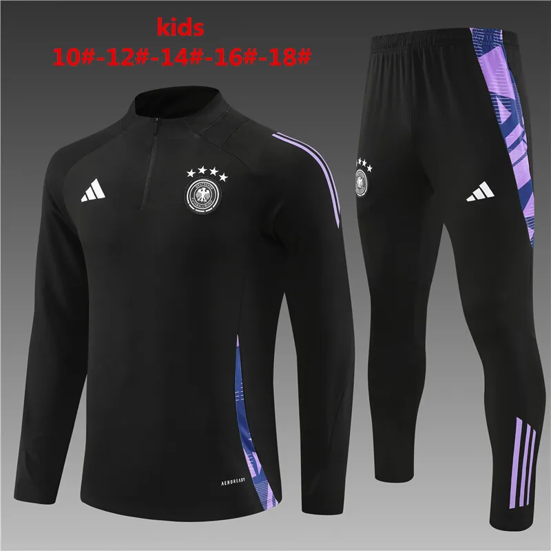 2024 Germany Kids Long Sleeve Training Suit Football Shirts 1
